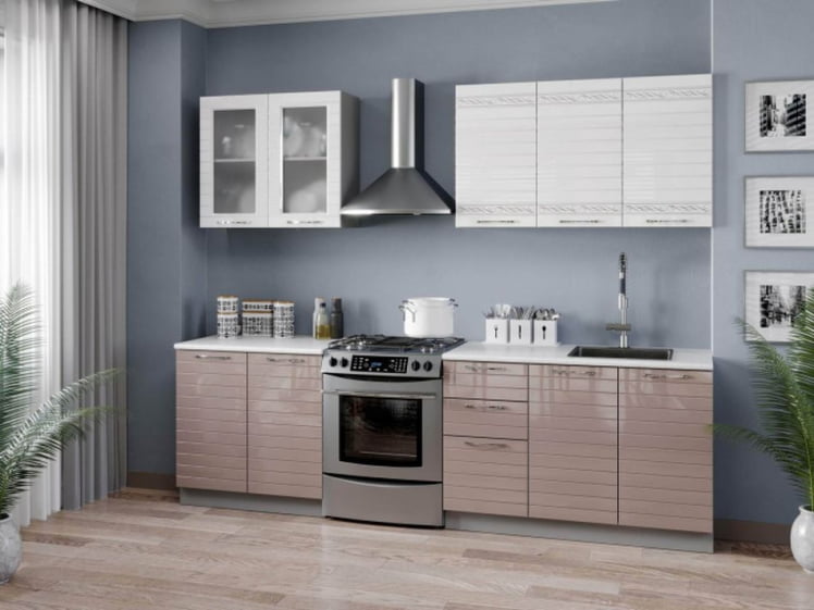 Кухонный гарнитур 2600 Анастасия №1 Белый Капучино_0