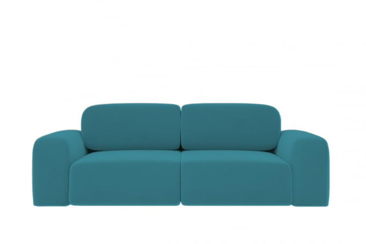 Диван прямой Сунне (Berhouse) Цвет фасада: Азур велюр; Тип: Прямой; Материал фасада: Металл/Велюр_0