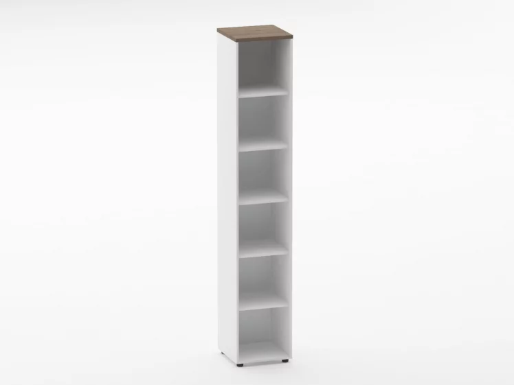 Шкаф 5 узкий открытый Deka 10.23.10 Дуб Верцаска/Белый_0