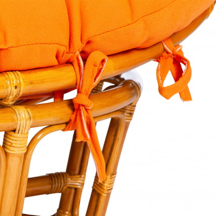 Диван MAMASAN/МАМАСАН 23/02 W /с подушкой/ подушка 182х119 см, 169х102х80 см, Pecan (орех), ткань, оранжевый, С 23_10