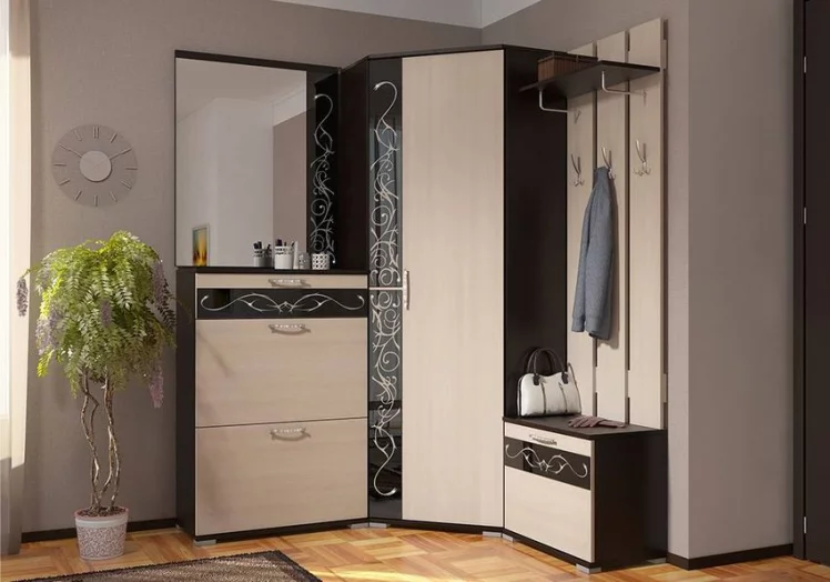 Шкаф угловой Юнона-2 ШУ-02 Венге - Дуб молочный_3