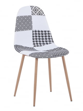 Стул Валенсия пэчворк Черно-белый_1