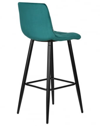 Стул барный DOBRIN NICOLE (черные матовые ножки, морской волны велюр (108-119)) 2 шт_4