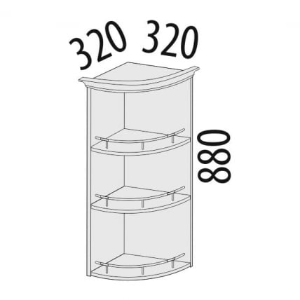 Шкаф торцевой лев/прав Милана 23.18 Сосна Астрид/Ваниль_1