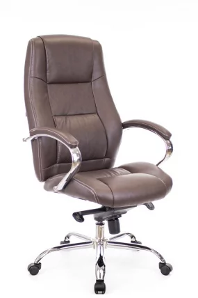 Кресло руководителя Kron M экокожа Коричневый_0