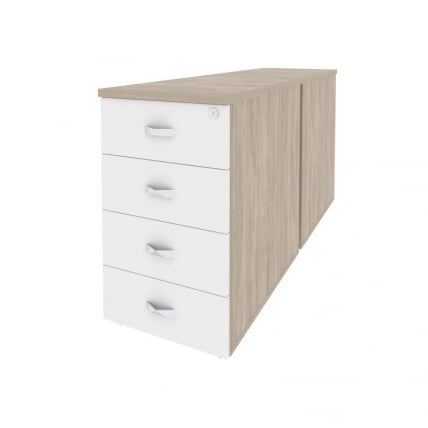 Тумба двойная приставная / опорная ONIX O.TPO-2.7 Дуб Аттик/Белый_0