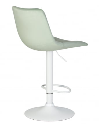 Стул барный DOBRIN TAILOR WHITE Пудрово-мятный велюр MJ9-87_3