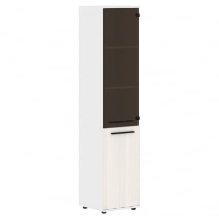 Шкаф-колонка комбинированная правая ЕДИС ЕХCС 42.2 Р Ясень Траун Черный Белый / EDIS EHCS R_0