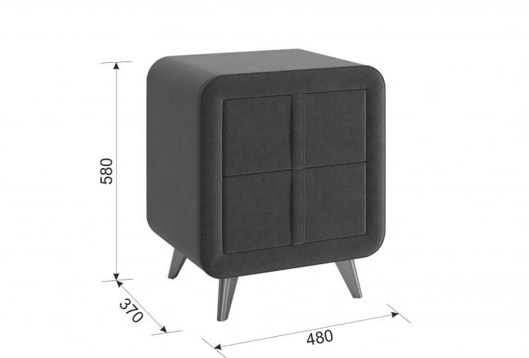 Тумба прикроватная Софи 2 TM-001.2 крем (велюр)_1