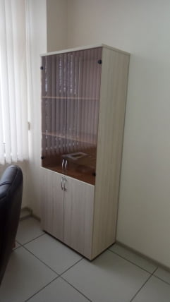 Шкаф высокий со стеклом Glassy 6.19.151 Туя_2