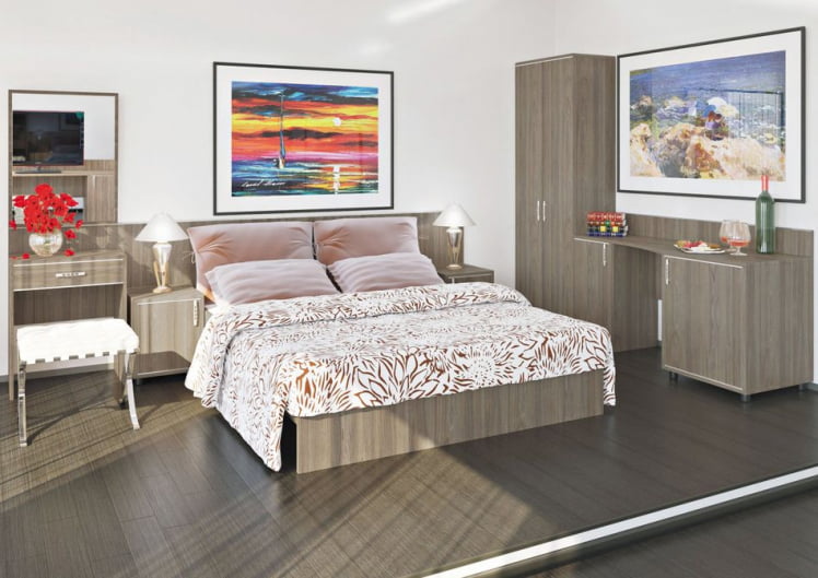 Кровать с ортопедическим основанием без изголовья LIGHT С-К-90 Вяз Благородный_1