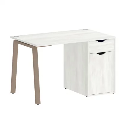 Стол письменный HOME OFFICE VR.SP-3-118.1.A Снежная Платина/Мокко металл_0