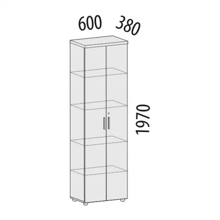Шкаф с полками Цезарь 21.12_1