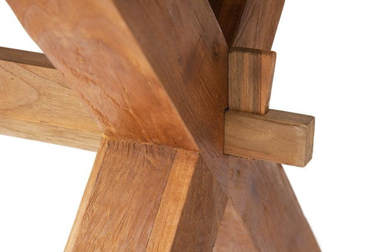 Стол обеденный Secret De Maison Kalido дерево тик, 200х100х78см, серый/натуральный_4