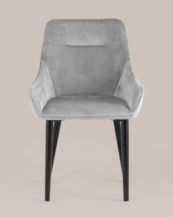 Стул Джоан велюр Светло-серый_3