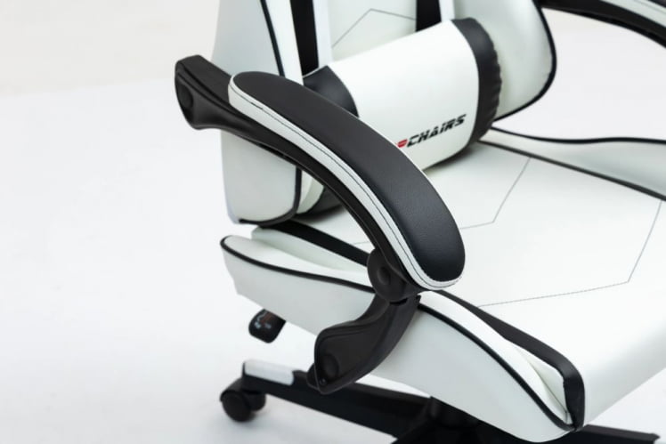 Кресло спортивное TopChairs Shadow бело-черный_4