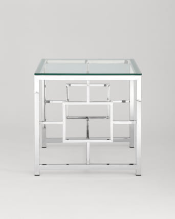 Стол журнальный БРУКЛИН 55*55 Серебро_2