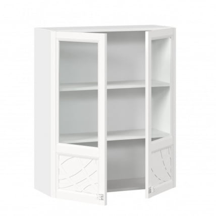 Шкаф кухонный 800 высокий со стеклом Джулия ЛД 284.460.000.030 Белый_1