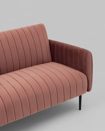 Диван прямой Дрезден велюр Пыльно-розовый_8
