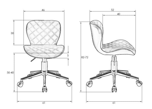 Офисное кресло для персонала DOBRIN RORY (кремово-коричневый) 2 шт_12