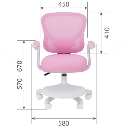 Детское кресло CHAIRMAN KIDS CH106 с подножкой Розовый_5
