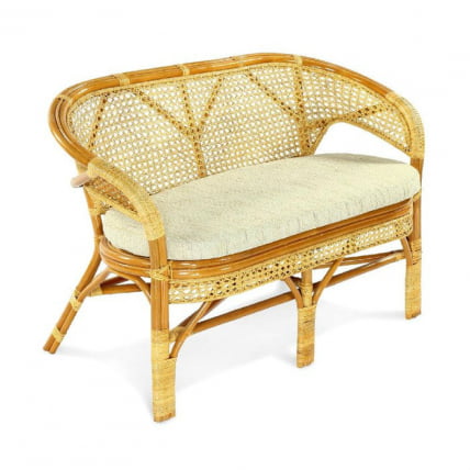 Диван 2х местный Пеланги, подушки на молнии Pelangi 02/15-4 миндаль матовый_0