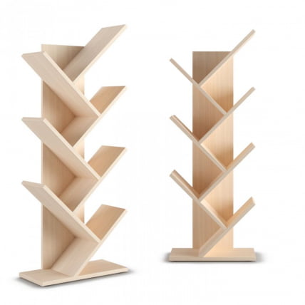 Стойка для книг Акцент СК-5 (5 полок) Дуб молочный_0