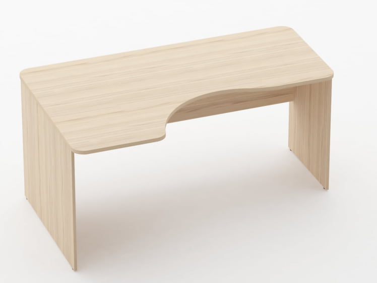 Стол угловой Glassy 1.14.16Л Бук светлый_0