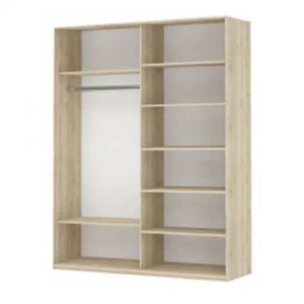 Шкаф-купе двухдверный Прайм 1200 Зеркало/Зеркало Белый снег_1