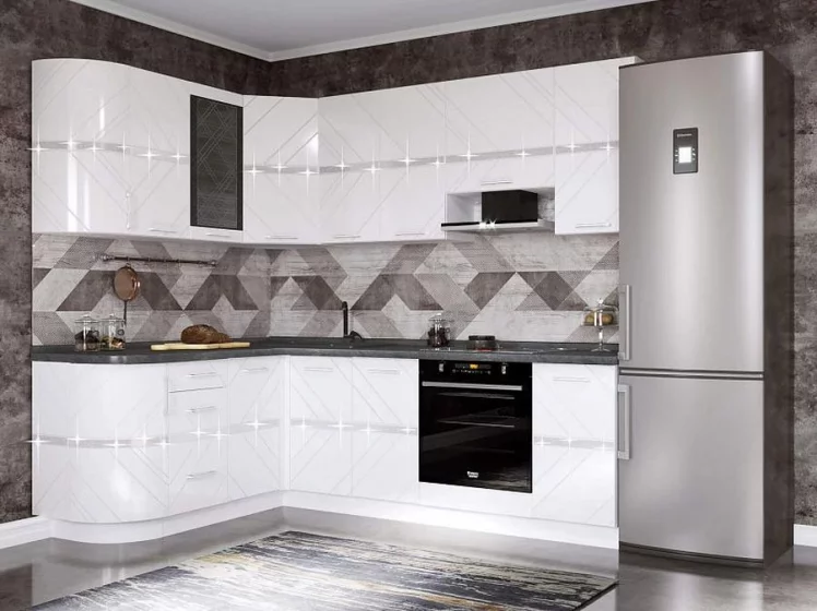 Кухонный гарнитур угловой (ширина 172х240 см) Бьянка 43_0