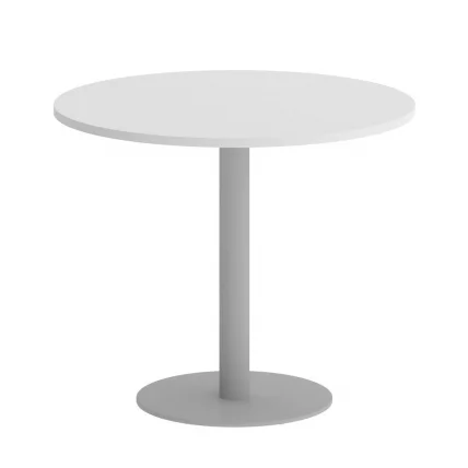 Стол журнальный круглый HOME OFFICE VR.SP-5-90.1 Белый Бриллиант/Серый металл_0