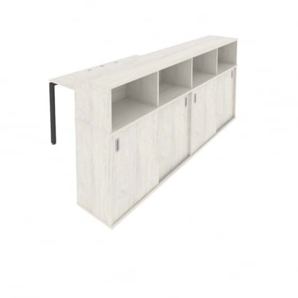 Рабочая станция с опорным шкафом-купе Metal System Б.РС-СШК-4.1 Наварра/Антрацит_0