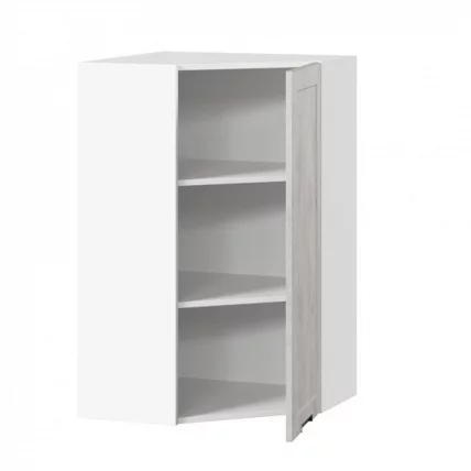 Шкаф кухонный угловой 600 высокий Джамис ЛД 296.620.000.033 Белый Белый камень_1