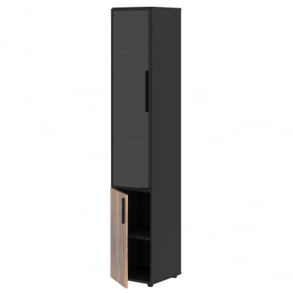 Шкаф-колонка комбинированный (левый) VELION VENEER VRHCS 40.2 L Американский орех Яшма черная_3