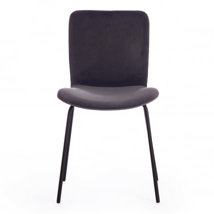 Стул GILLIAN (mod. 0137017-NI) металл/вельвет, 45х52,5х78 см, темно-серый S108 (666 SILVER GREY)/черный_4