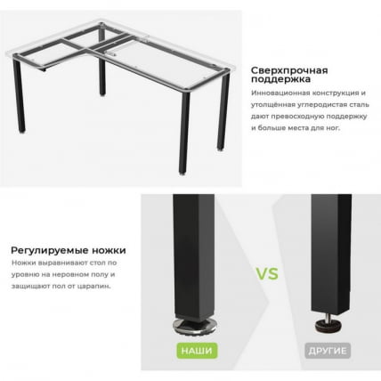 Стол письменный (для компьютера) угловой EUREKA CD-L01L-60VP Brown_10