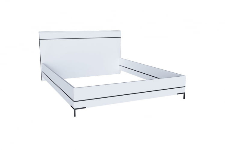Кровать 1600 Норд ЛД.677.120.000 Белый/Черный_0