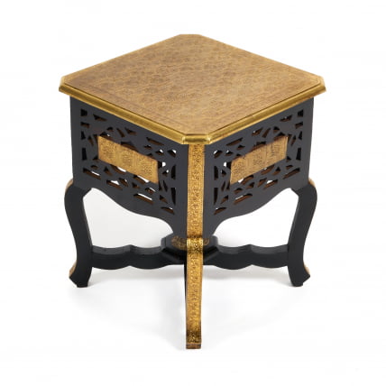 Столик Secret De Maison FUMO ( mod. ND-027) дерево манго, 38x46, этническая роспись_0