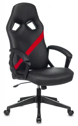 Геймерское кресло Бюрократ ZOMBIE DRIVER Черный-красный_9