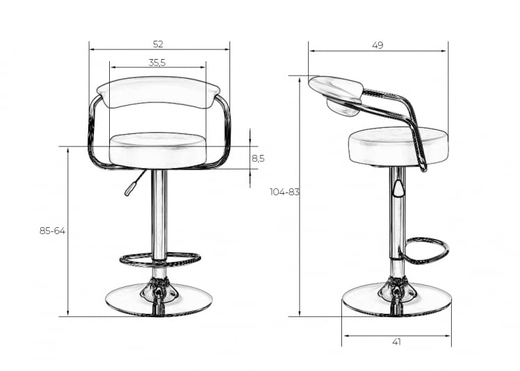 Стул барный DOBRIN MARTA Кремовый_7