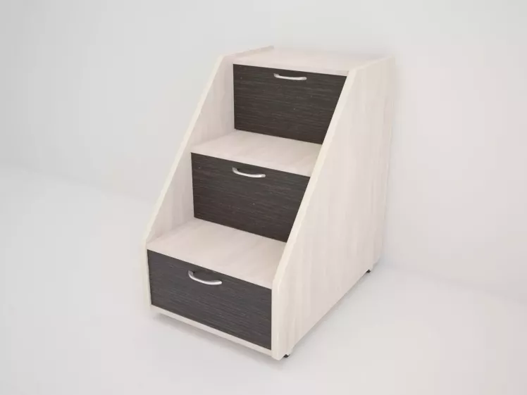 Лестница для кровати 160 Радуга (Л) Ясень шимо темный / Ясень шимо светлый_0