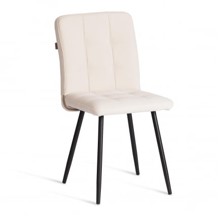 Стул обеденный Medeo LT, велюр, молочный/черный, 4, 45х56х89 см_0