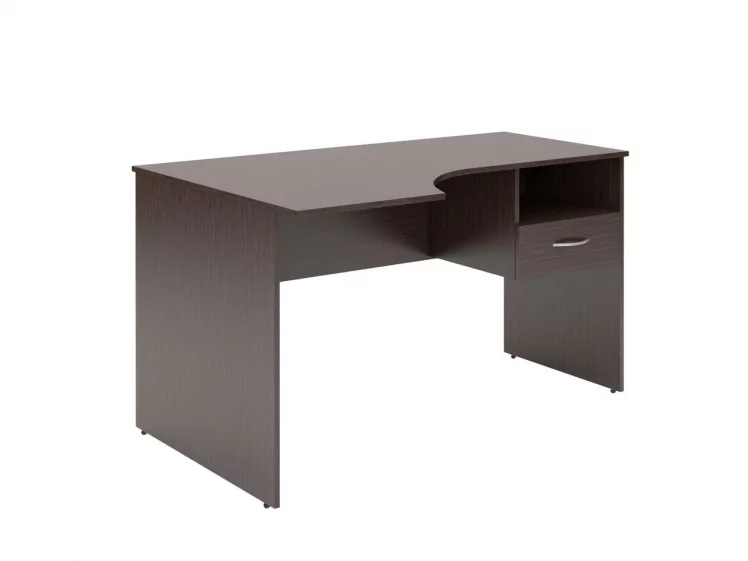 Стол письменный левый SET140-1 L c подвесной тумбой Легно Темный_0
