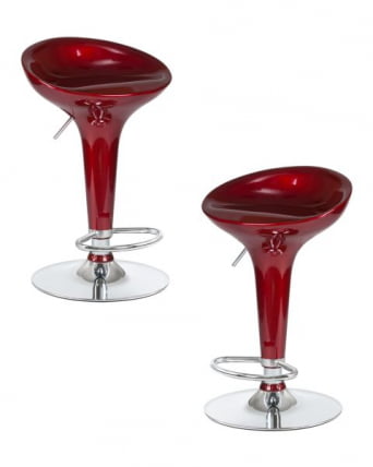 Стул барный DOBRIN BOMBA (бордовый металлик) 2 шт_0