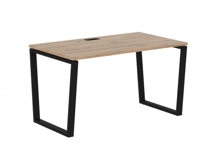 Стол письменный EDIS EVST 1380 Дуб Денвер светлый Черный_0