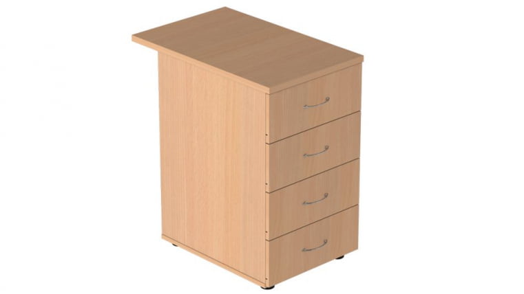 Тумба приставная с замком Р.Т-4.2 ЗЦ Крафт белый_0