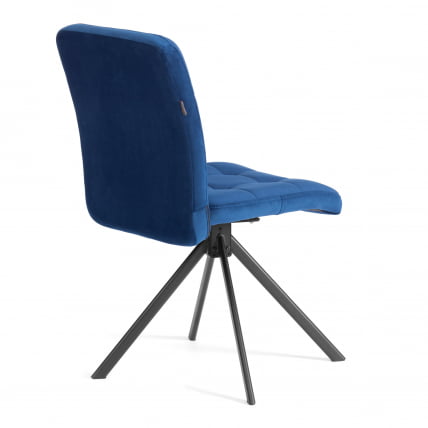 Стул обеденный Medeo поворотный механизм 360, велюр, Blue (синий)_2