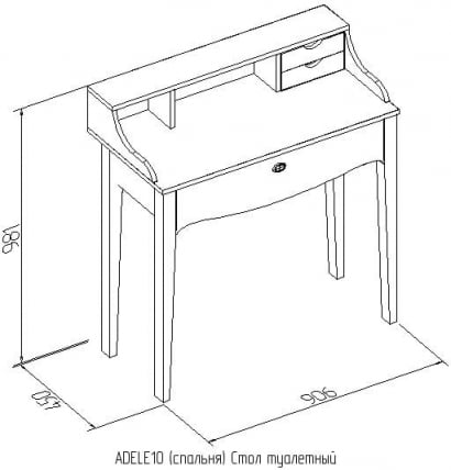 Стол туалетный ADELE 10 Дуб Сонома (спальня)_1