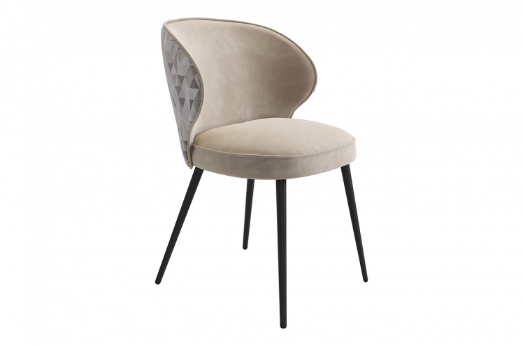 Стул Остин (пломбир (велюр)/черный)_0