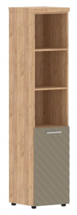 Шкаф колонка с глухой малой дверью и топом (правый) Torr LUX TLHC 42.5 R Дуб Бофорд Капучино_0